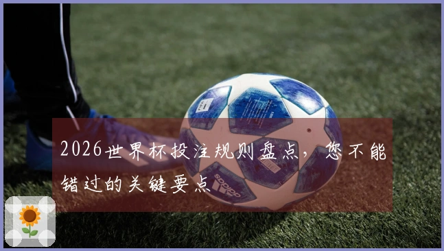 2026世界杯投注规则盘点，您不能错过的关键要点